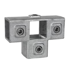 Buiskoppeling T-Stuk met zij-uitgang - vierkant - 40 mm